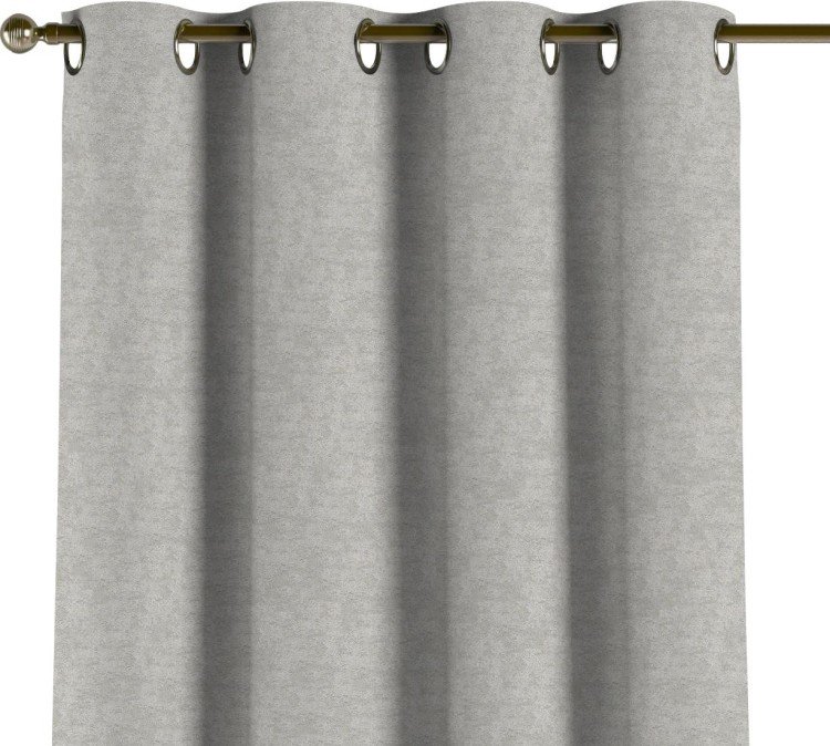 Комплект штор софт мрамор светло-серый, на люверсах