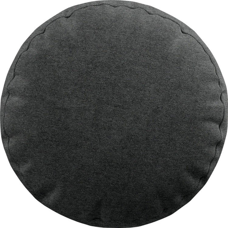 Подушка круглая «Кортин» твид блэкаут тёмно-серый